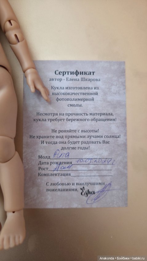 Рита от Елены Шкаровой esha doll (фото 3)