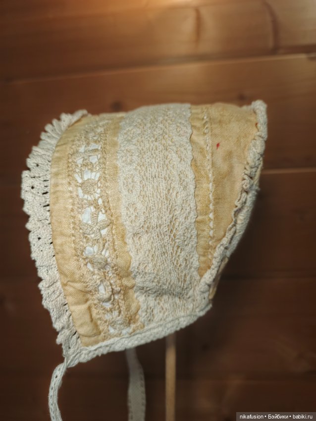 Чепчик на антикварную или винтажную куклу (фото 2)