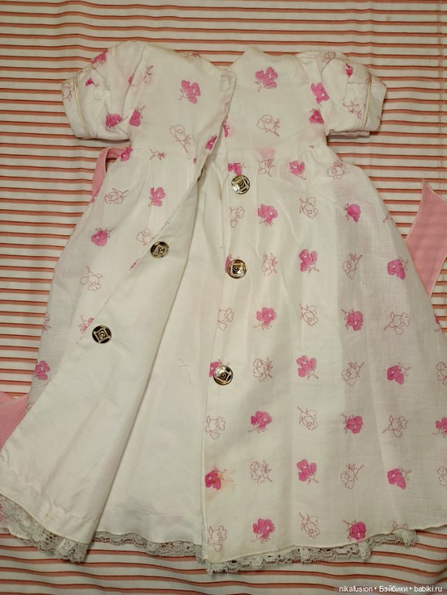 Нежное воздушное платье на антикварную или винтажную куклу 52-57 см (фото 6)