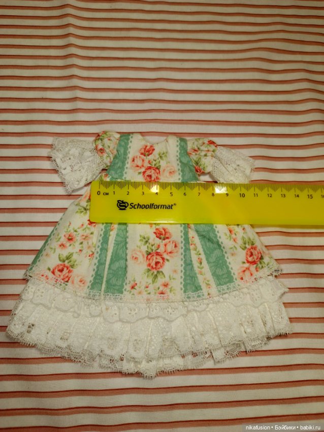 Платье на антикварную или винтажную куклу рост 22-24 см (фото 6)