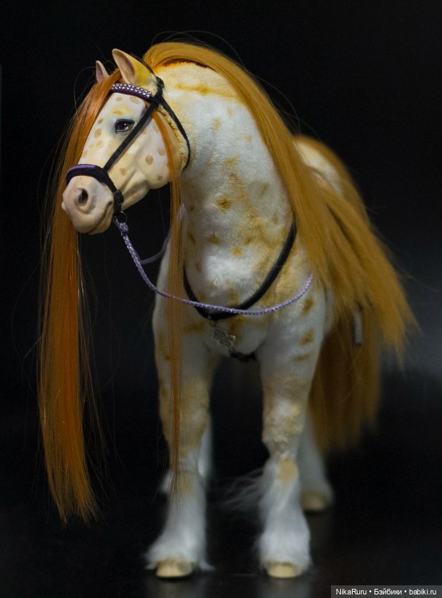 Лошадь для Барби, подвижная в смешанной технике, конь формат 1/6 (фото 10)