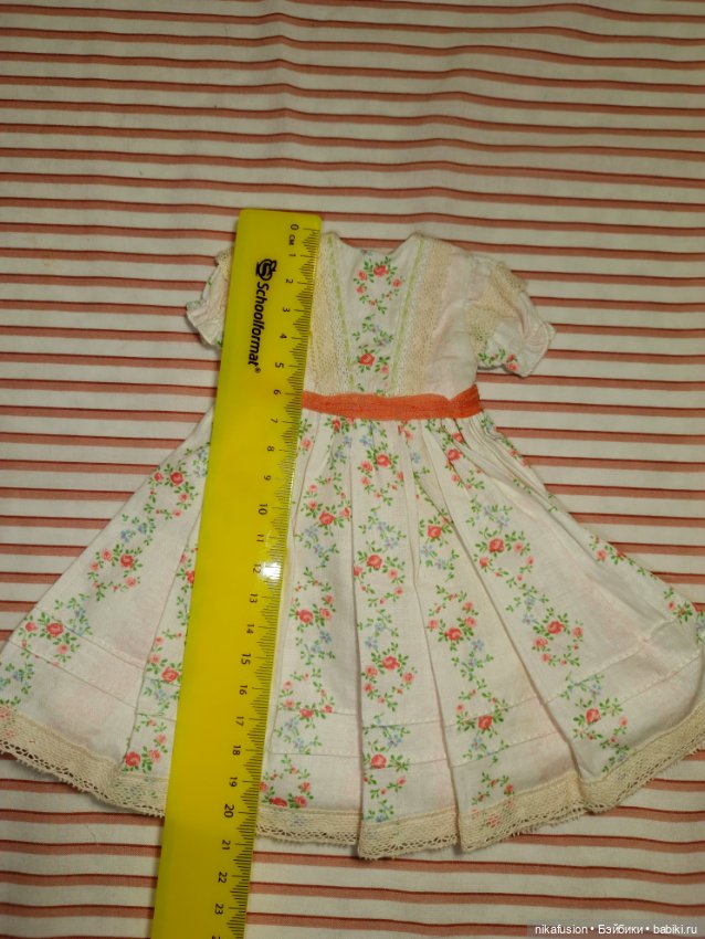 Платье на антикварную или винтажную куклу рост 26-28 см (фото 5)