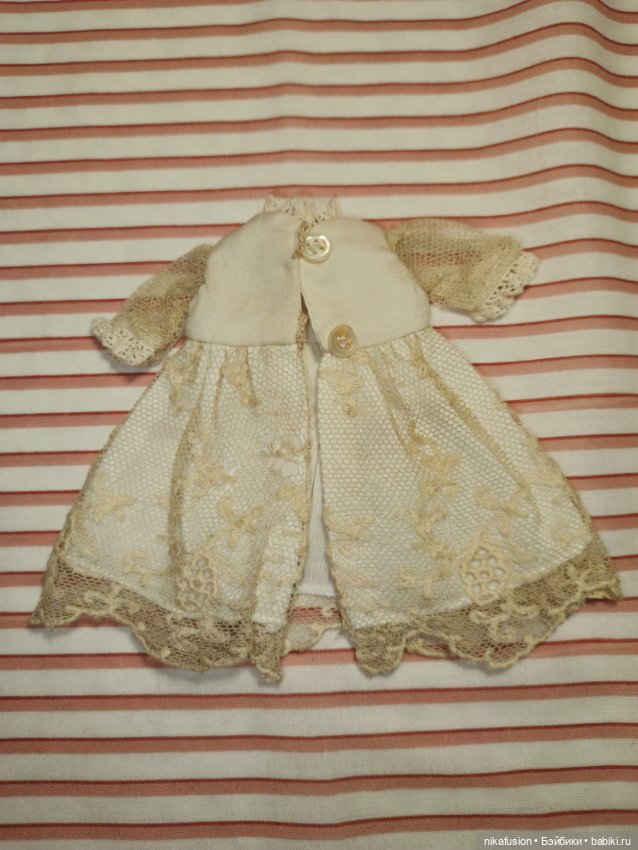 Платье на антикварную или винтажную куклу рост 16 см (фото 7)