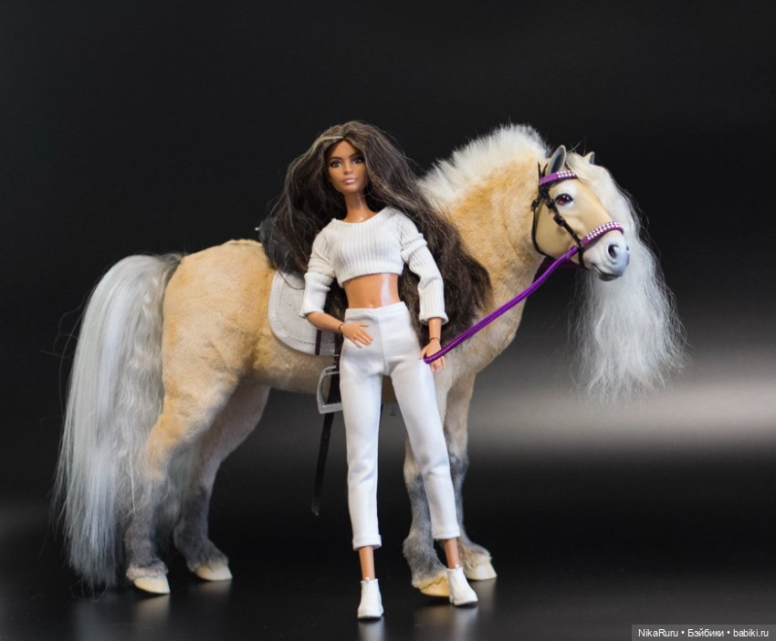 Лошадь для Барби, Фьордская лошадь подвижная в смешанной технике, конь