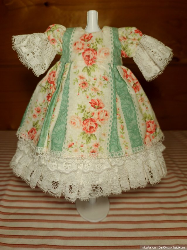 Платье на антикварную или винтажную куклу рост 22-24 см (фото 2)