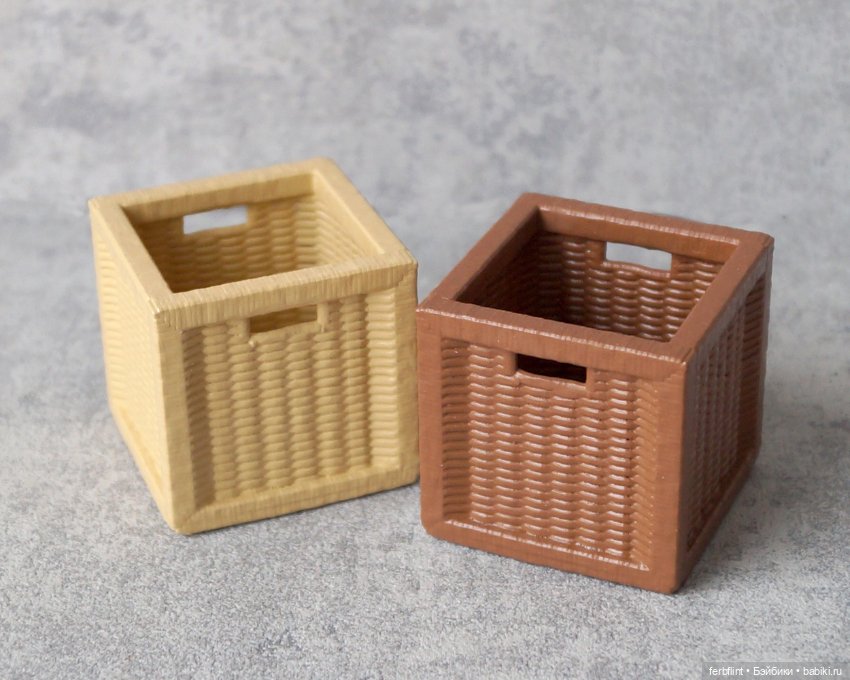 "Плетёные" ящики в масштабе 1:6