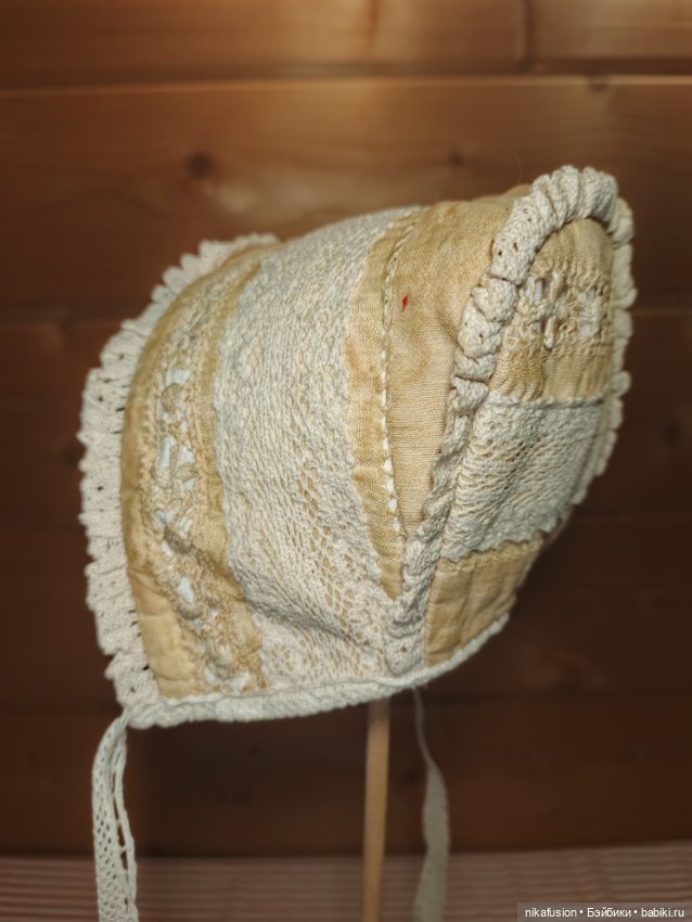 Чепчик на антикварную или винтажную куклу (фото 3)