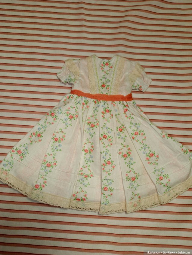 Платье на антикварную или винтажную куклу рост 26-28 см (фото 4)