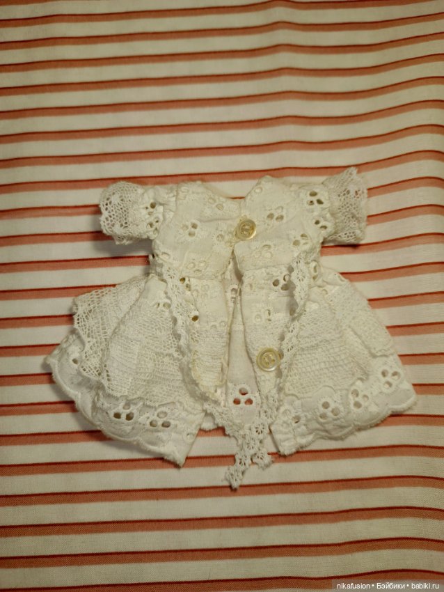 Платье на антикварную или винтажную куклу рост 14 см (фото 6)