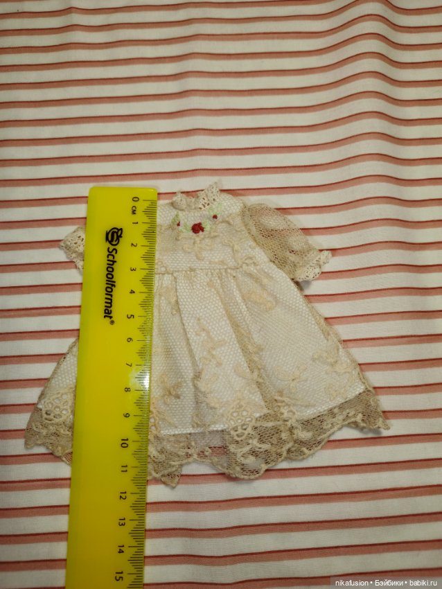 Платье на антикварную или винтажную куклу рост 16 см (фото 6)