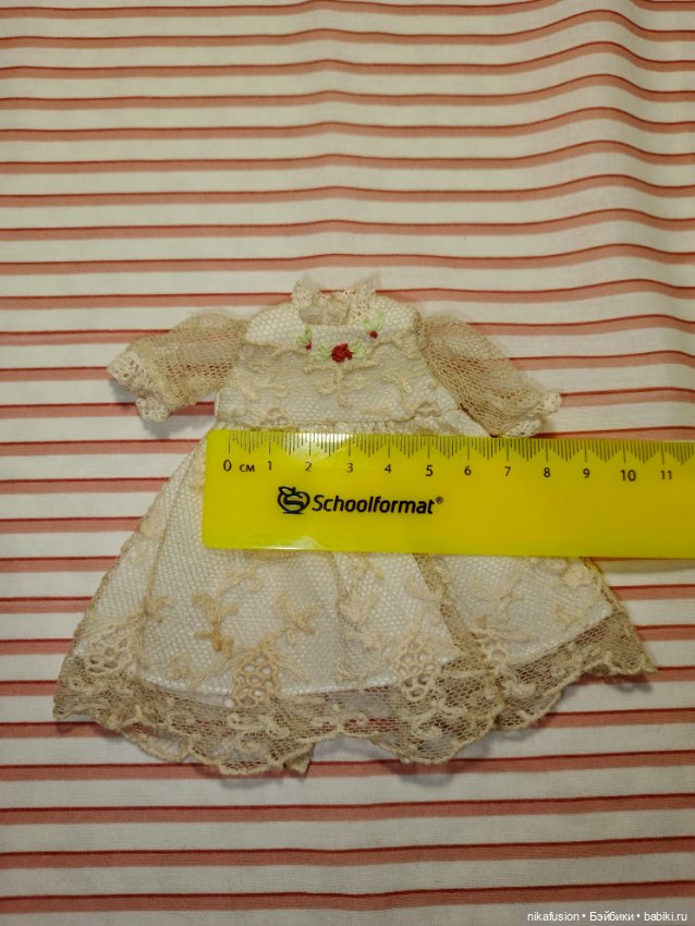 Платье на антикварную или винтажную куклу рост 16 см (фото 5)