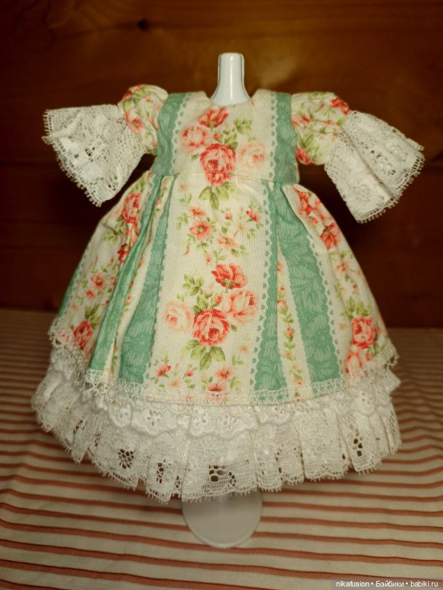 Платье на антикварную или винтажную куклу рост 22-24 см (фото 3)