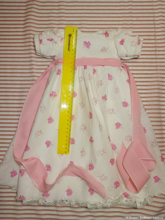 Нежное воздушное платье на антикварную или винтажную куклу 52-57 см (фото 5)