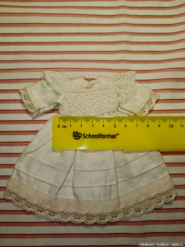 Платье на антикварную или винтажную куклу рост 16 см (фото 5)