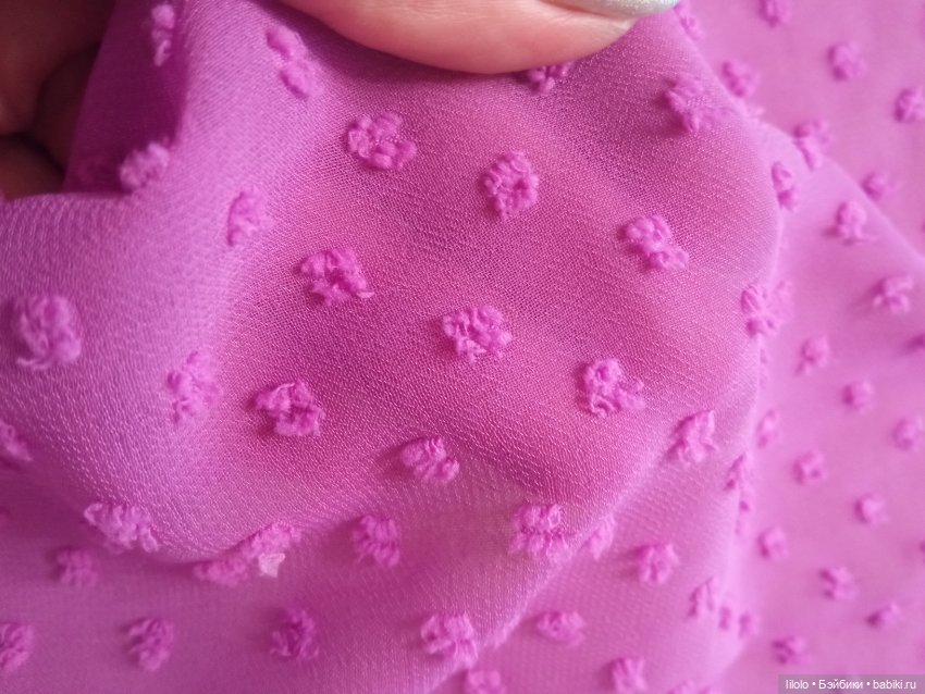 Лот ткани по типу крепдешина для кукольного рукоделия (фото 2)