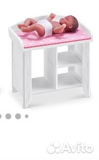 Zuru my mini baby Розовый пеленальный столик