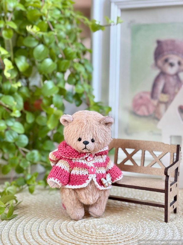 Мини тедди мишка Жанна (рост 10,5 см) (фото 7)