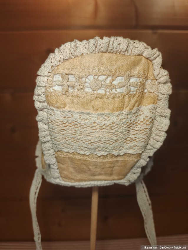 Чепчик на антикварную или винтажную куклу (фото 6)