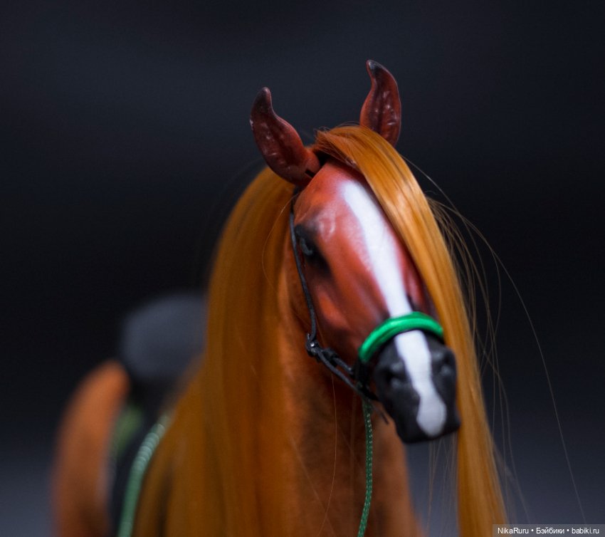 Лошадь рыжая для Барби, подвижная в смешанной технике, конь (фото 6)