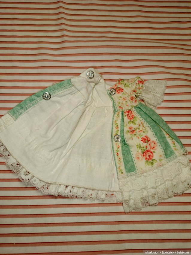 Платье на антикварную или винтажную куклу рост 22-24 см (фото 7)