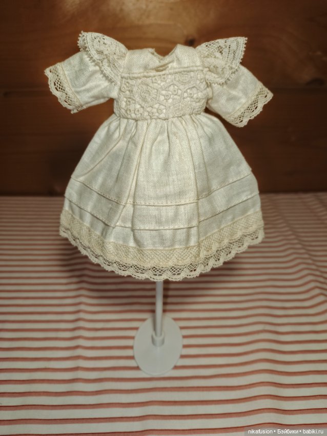 Платье на антикварную или винтажную куклу рост 16 см (фото 3)