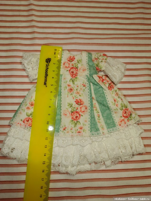 Платье на антикварную или винтажную куклу рост 22-24 см (фото 5)