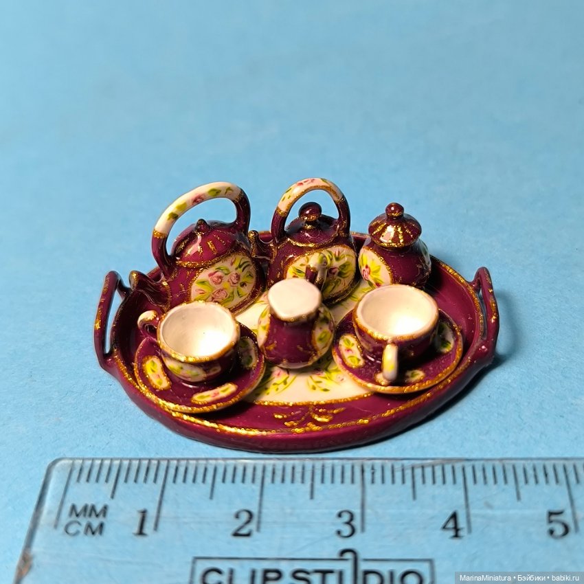 Кукольная посуда, масштаб 1:6, 1:12