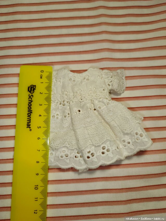 Платье на антикварную или винтажную куклу рост 14 см (фото 5)