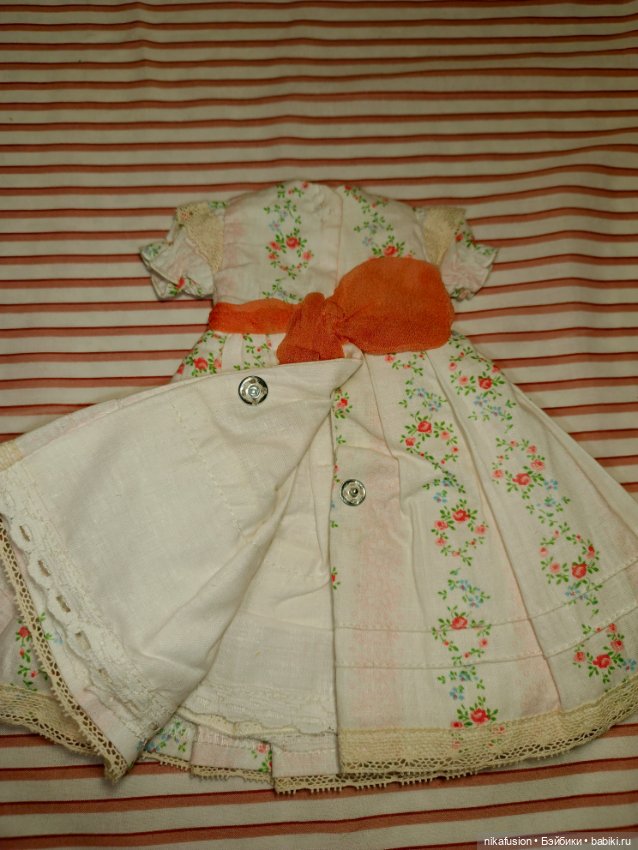 Платье на антикварную или винтажную куклу рост 26-28 см (фото 7)