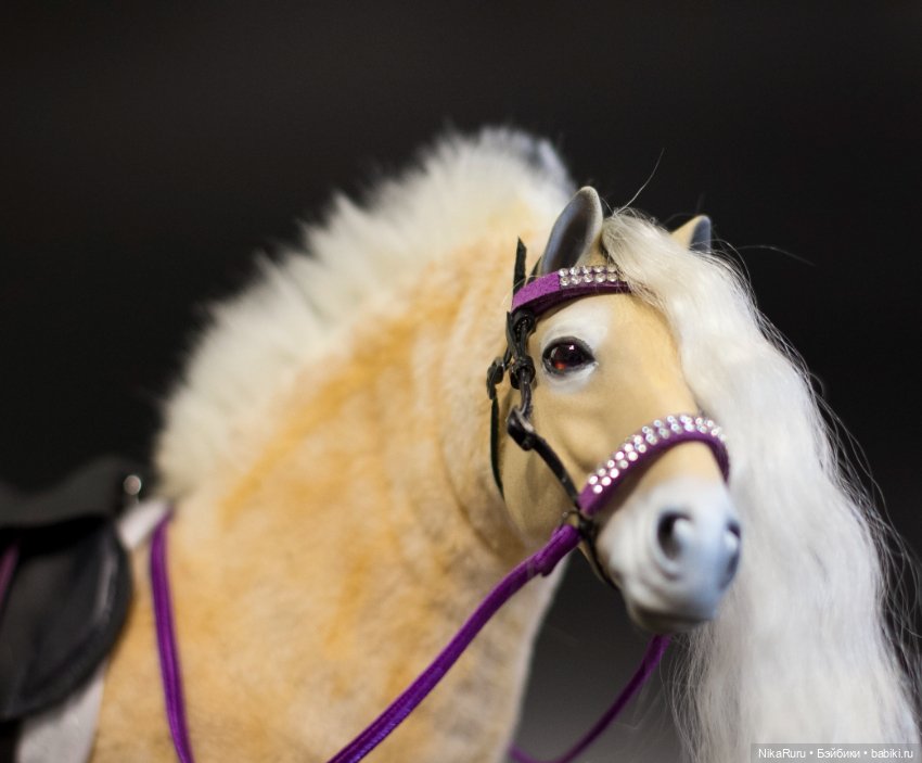 Лошадь для Барби, Фьордская лошадь подвижная в смешанной технике, конь (фото 6)