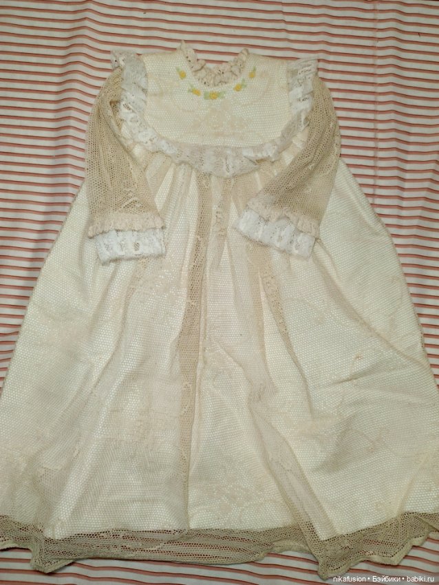 Платье на большую антикварную куклу ростом 65-80 см (фото 5)