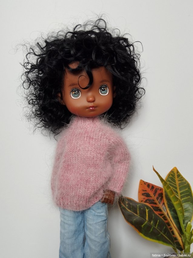 Мягкий свитерок Розовый меланж для кукол 1:8/1:6 (фото 2)