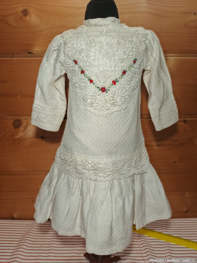 Платье на антикварную или винтажную куклу рост 62-65 см (фото 2)
