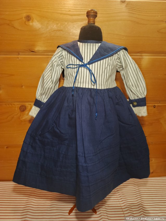 Морской костюм на куклу ростом 63-68 см