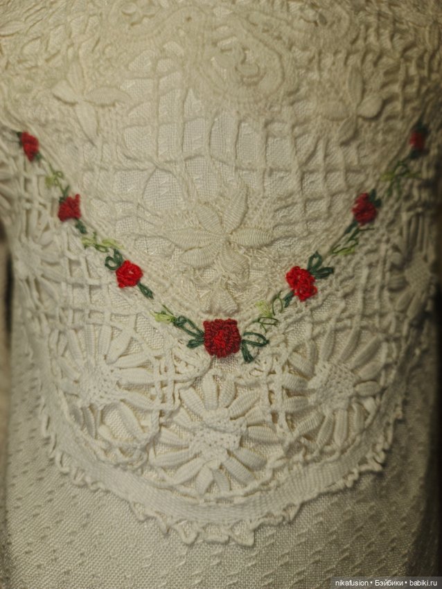 Платье на антикварную или винтажную куклу рост 62-65 см (фото 4)