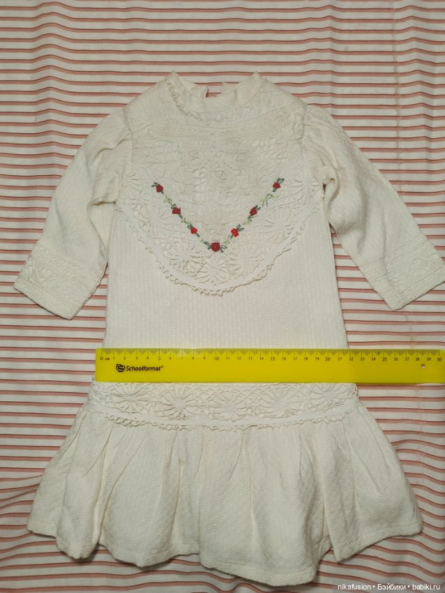 Платье на антикварную или винтажную куклу рост 62-65 см (фото 6)
