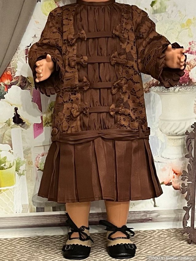 "Французкое" платье для антикварной, винтажной куклы