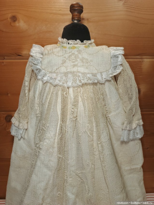 Платье на большую антикварную куклу ростом 65-80 см (фото 2)