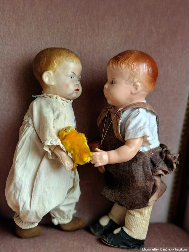 Антикварная кукла Свистун