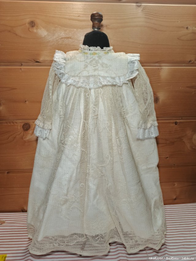 Платье на большую антикварную куклу ростом 65-80 см (фото 4)