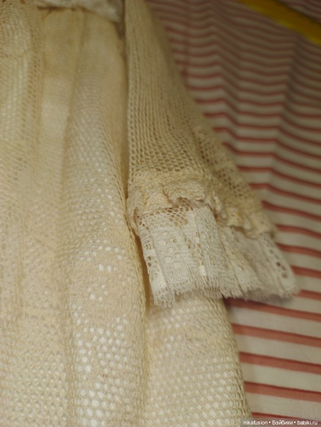 Платье на большую антикварную куклу ростом 65-80 см (фото 8)