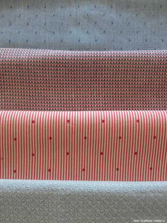 Лот сорочечной ткани для кукольного рукоделия