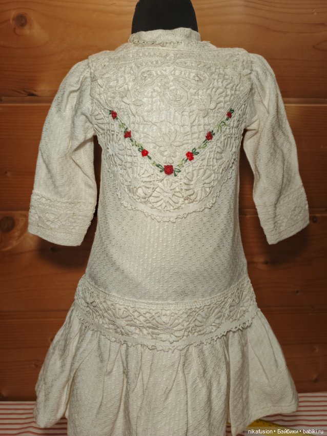 Платье на антикварную или винтажную куклу рост 62-65 см (фото 3)