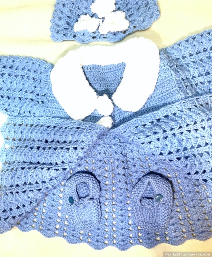 Вязаный комплект для реборн 55-60 см (фото 7)