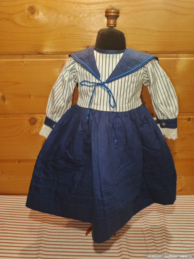Морской костюм на куклу ростом 63-68 см (фото 3)