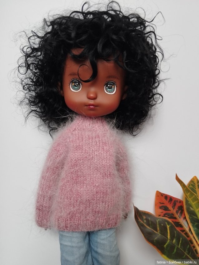 Мягкий свитерок Розовый меланж для кукол 1:8/1:6 (фото 4)