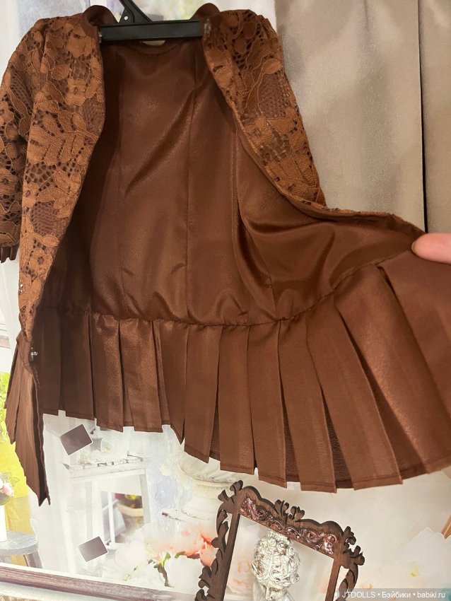 "Французкое" платье для антикварной, винтажной куклы (фото 6)