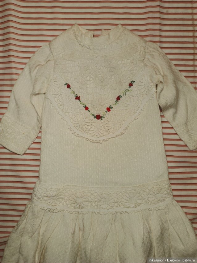 Платье на антикварную или винтажную куклу рост 62-65 см (фото 5)