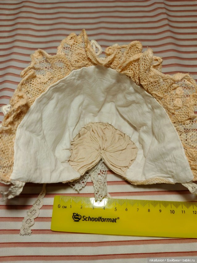 Чепчик на антикварную или винтажную куклу, Реборна (фото 6)