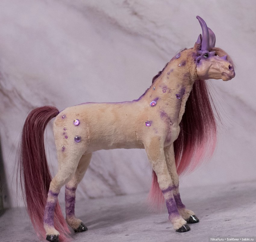 Лошадь фантастическая, подвижная в смешанной технике, конь (фото 3)